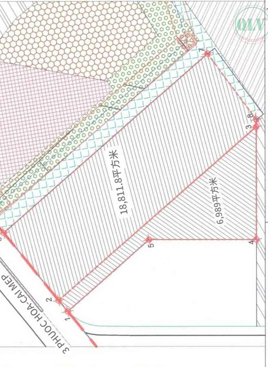 工业用地出售美春, 巴地 - 头顿 18,811平方米, 主干道边, 巨大增值潜力