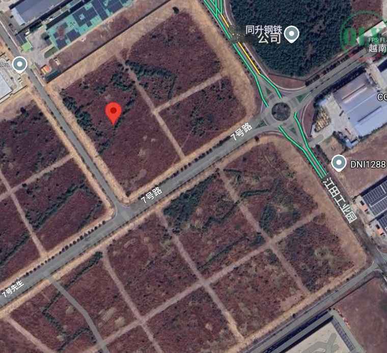 同奈工业园区土地出售，面积30,612平方米，位置优越，临近机场